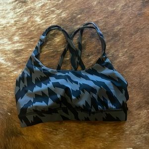Black & gray lulu lemon sports bra - size 4